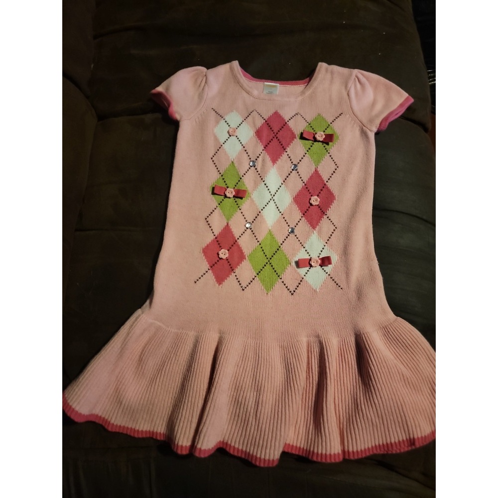 Gymboree smart and sweet chevron sweater‎ dress size 5